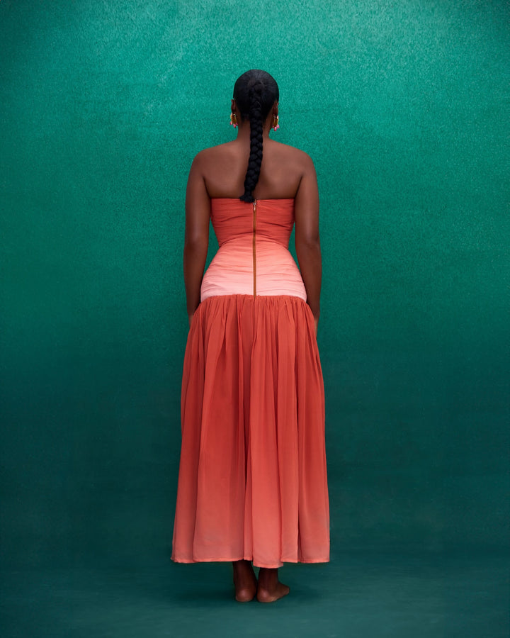 Orange Ombré Marina Dress