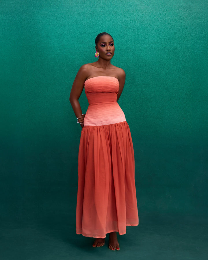 Orange Ombré Marina Dress